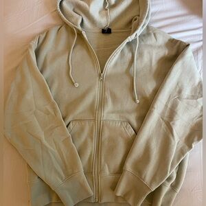 Light Green Zip-Up Hoodie